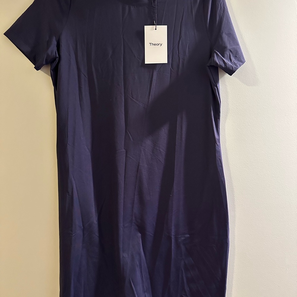 Theory Navy Blue Short Sleeve Dress